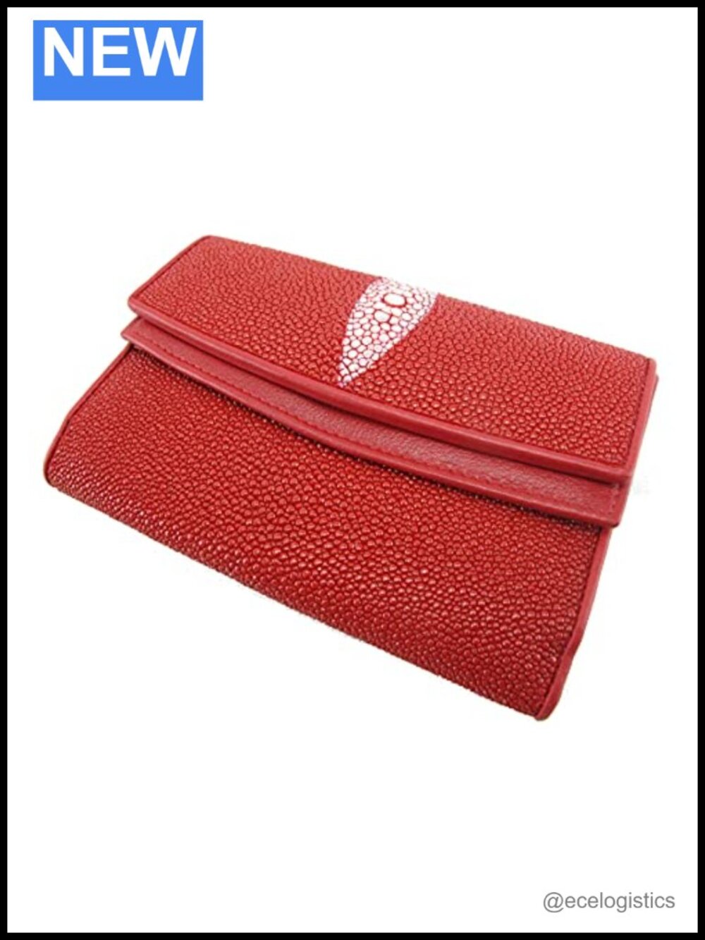 Genuine Stingray Skin Women's Medium Clutch Wallet Purse